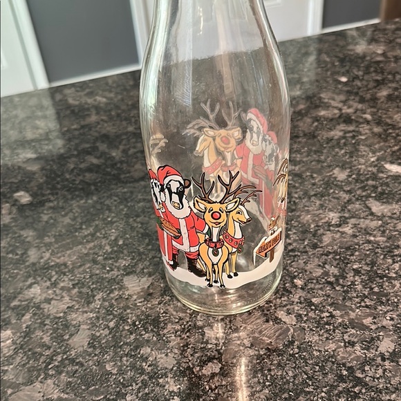 Vintage Sherwood Brands 2003 Christmas Festive Milk Juice Glass Cows & Reindeer - Picture 4 of 11